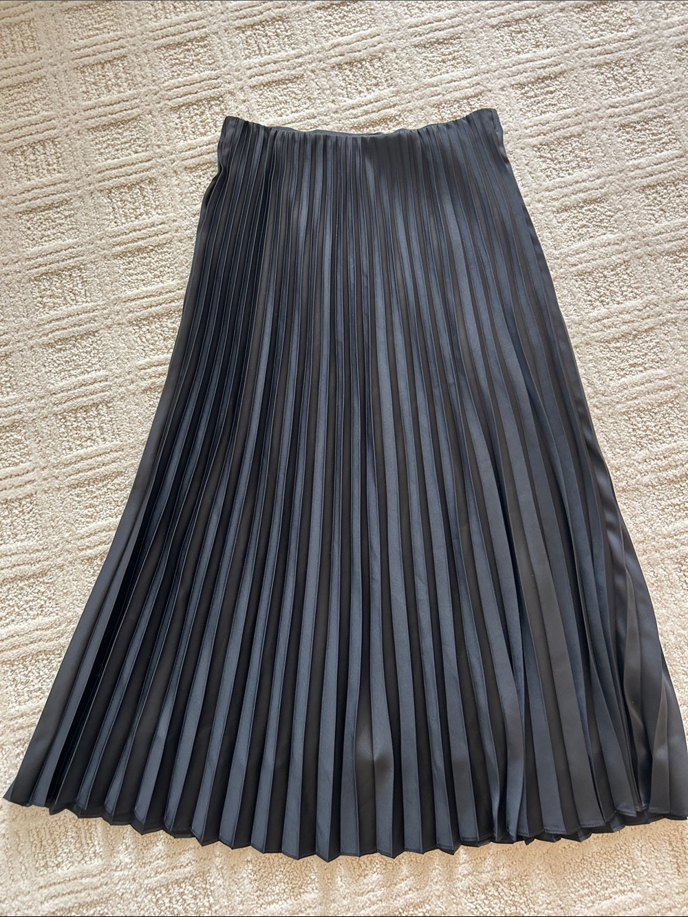 J. Crew Black Pleated Maxi Skirt